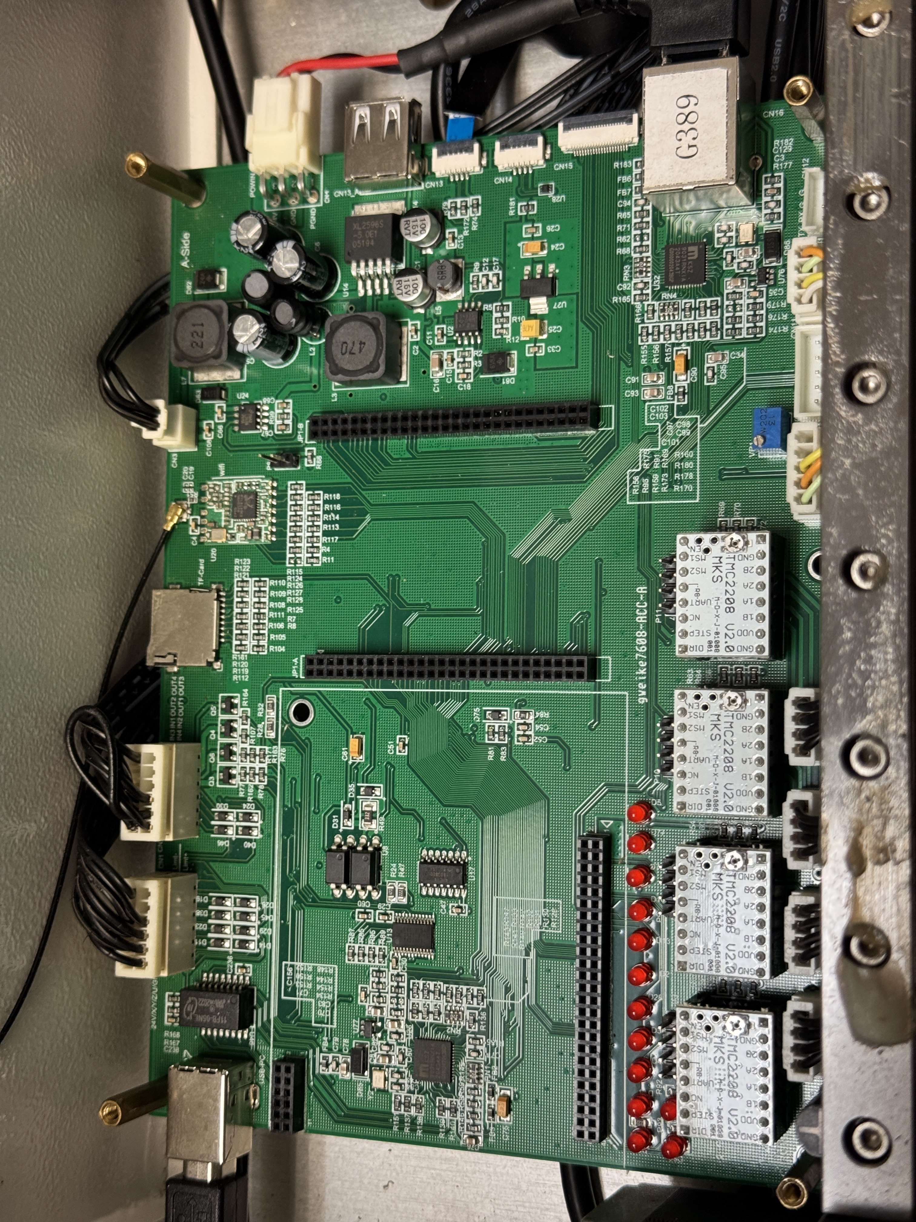 close-up of gweike controller turned off